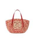 Medium Eclipse basket in raffia and calfskin