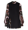 Cady Dress with Printed Sleeves