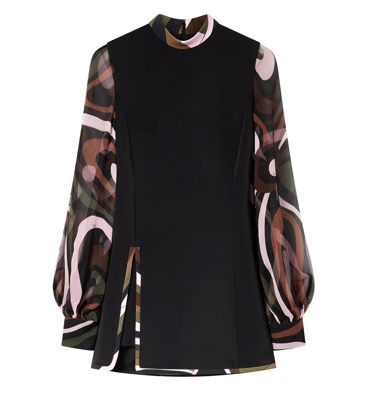 Cady Dress with Printed Sleeves