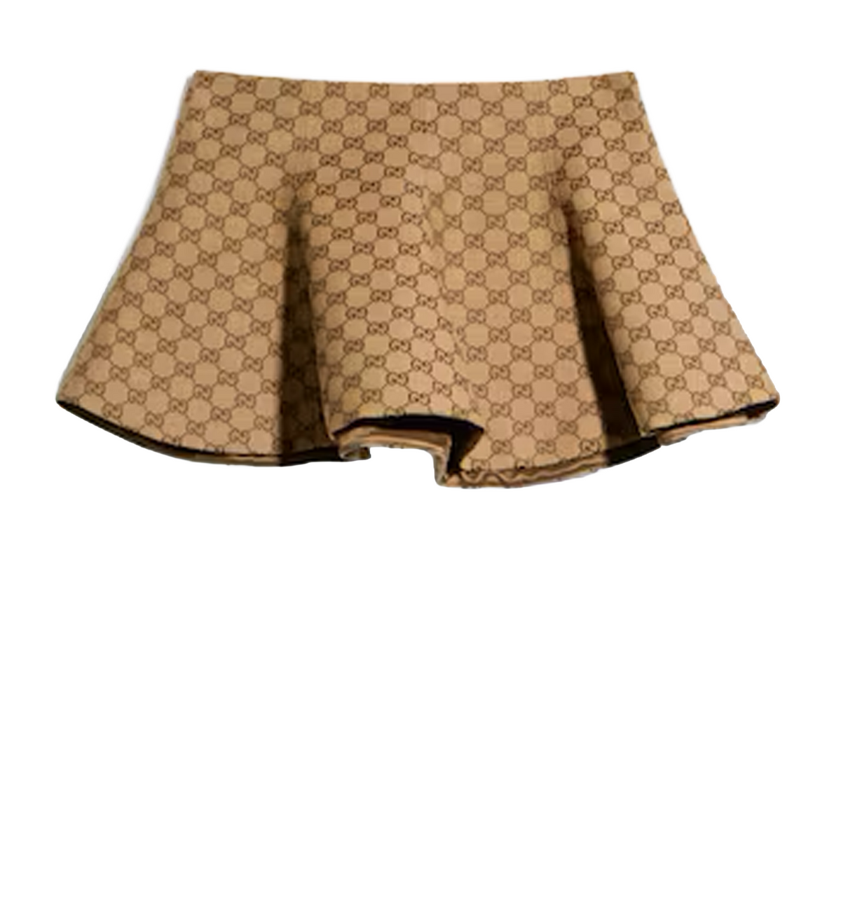 GG cotton canvas flounced skirt
