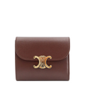 Small Flap Wallet Triomphe In Shiny Calfskin