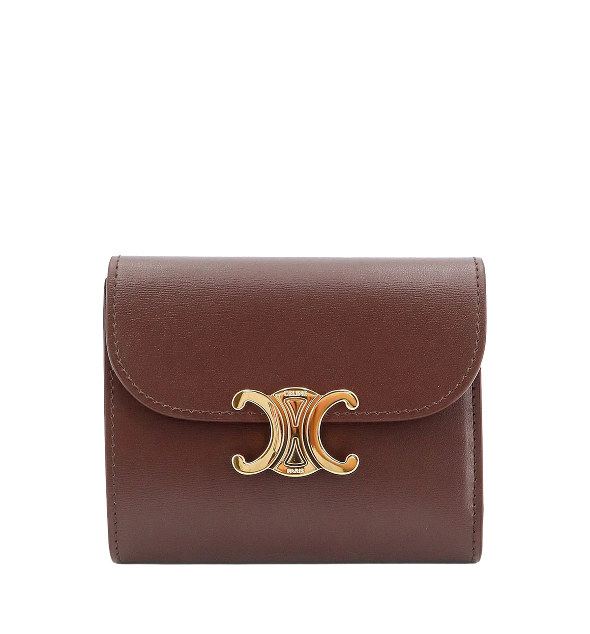Small Flap Wallet Triomphe In Shiny Calfskin