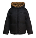 Down Jacket with Logo in Re-Nylon