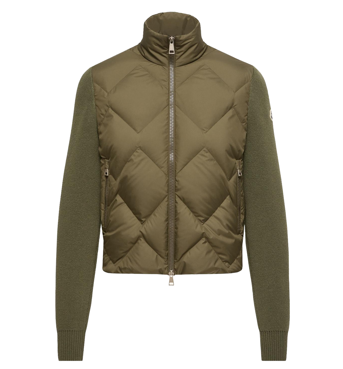 Wool & Cashmere Padded Zip-Up Cardigan