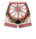 Carretto-print poplin shorts