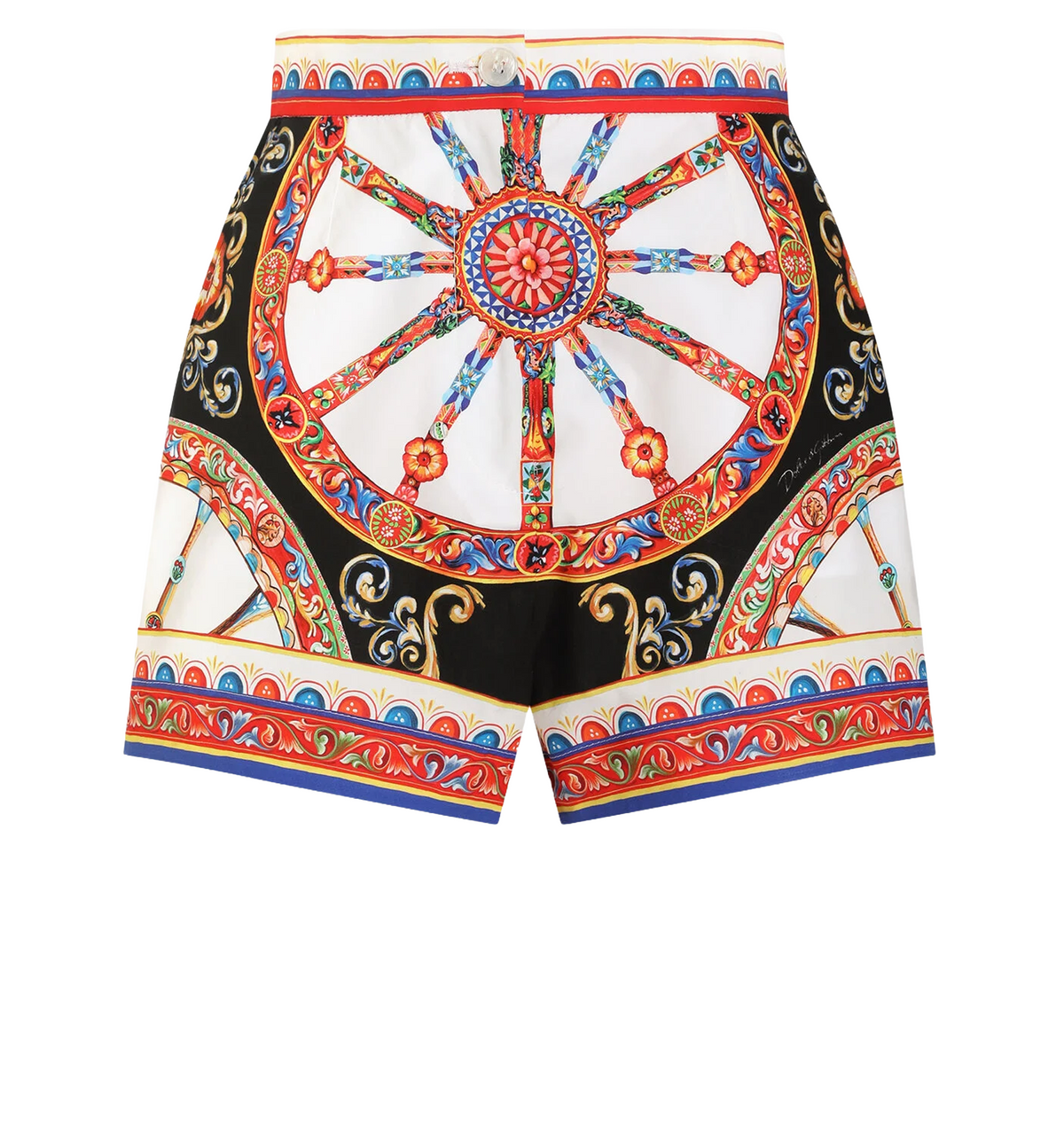 Carretto-print poplin shorts