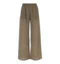 Printed silk leisure pants