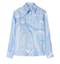 Marmo Print Silk Shirt