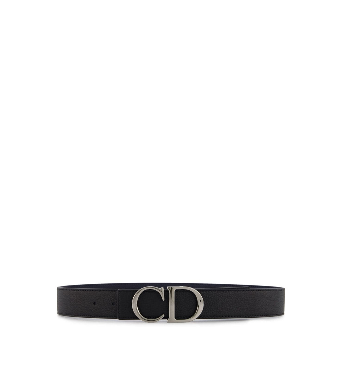 Leather belt with logo