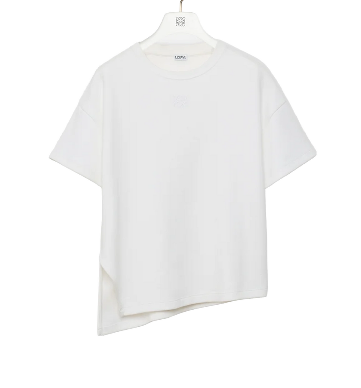 Asymmetric t-shirt in cotton blend