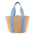 Woody Raffia Shoulder Bag