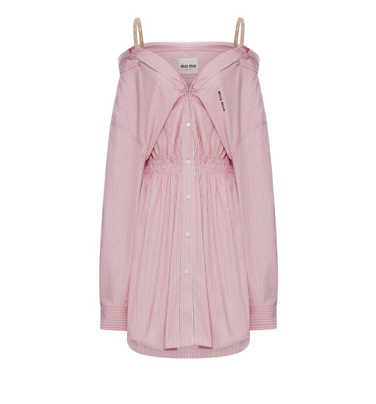 Striped poplin dress