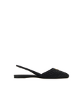 Black raffia ballerinas