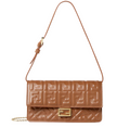 Sellier brown nappa leather wallet with FF motif