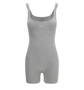 Moon Logo Ribbed Jersey Short Catsuit