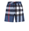 Check print swim trunks
