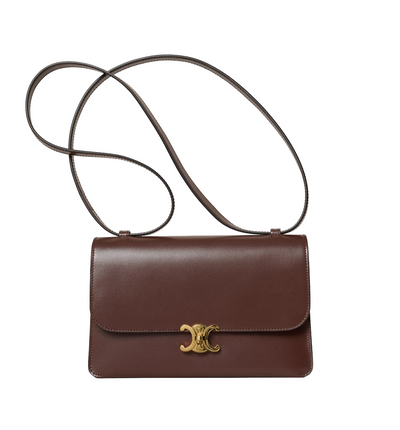 Le 17 leather shoulder bag with metal Triomphe closure