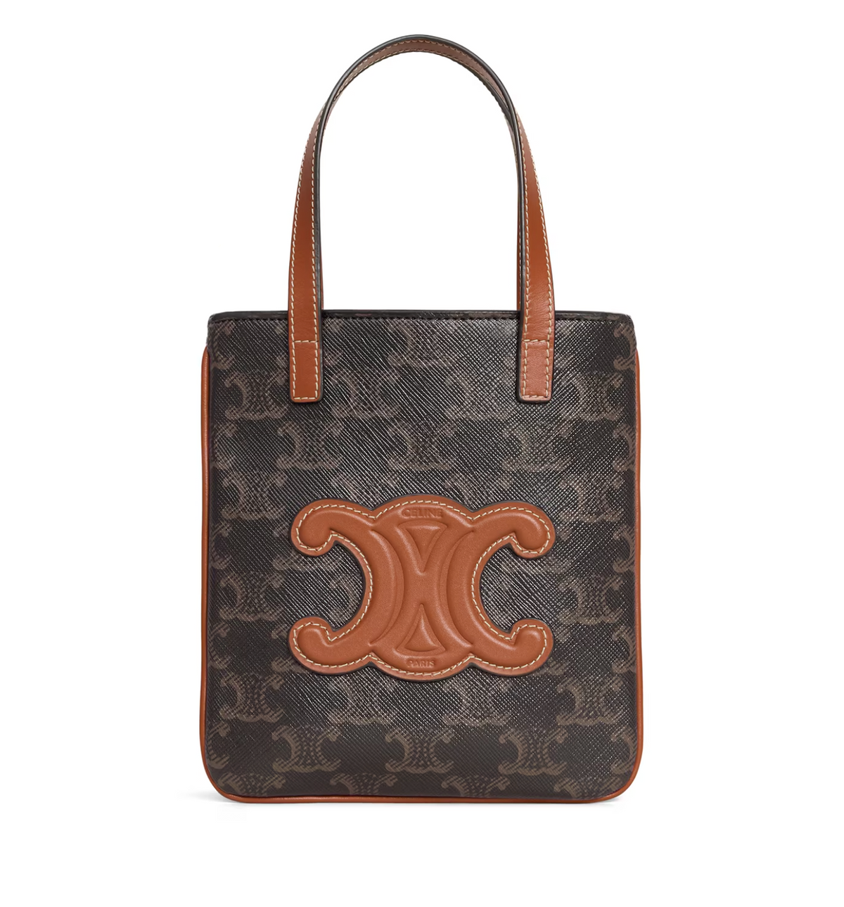 Micro Cabas in Triomphe Canvas and Calfskin