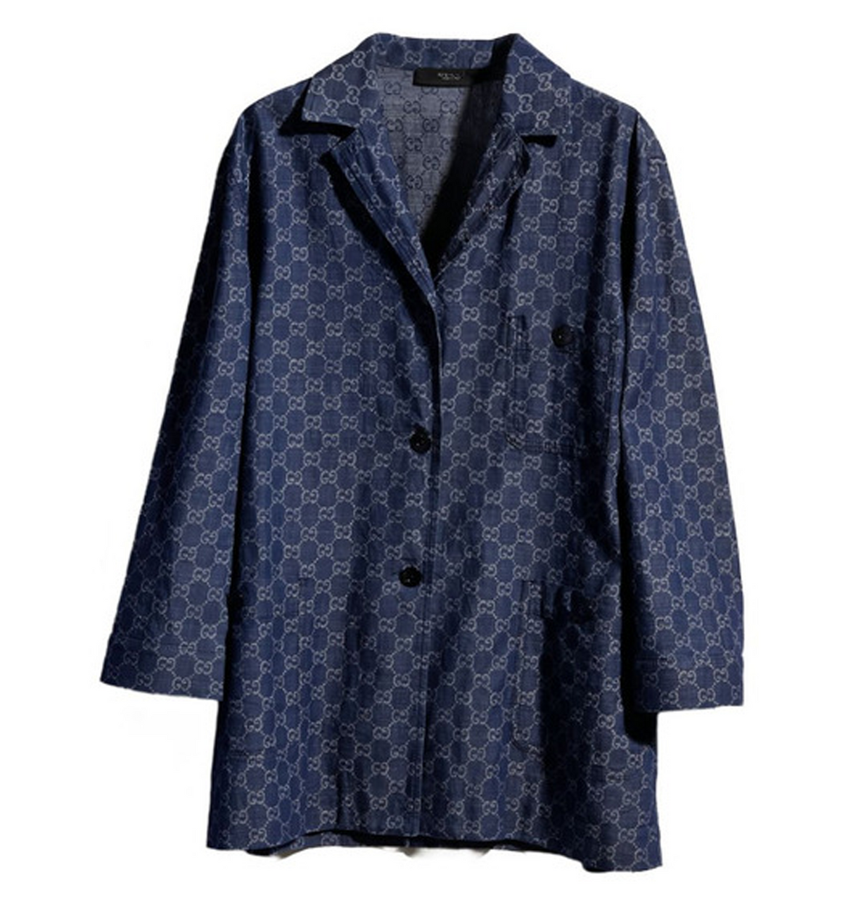 GG cotton denim jacquard jacket