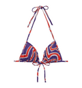 Labirinto print triangle bikini top