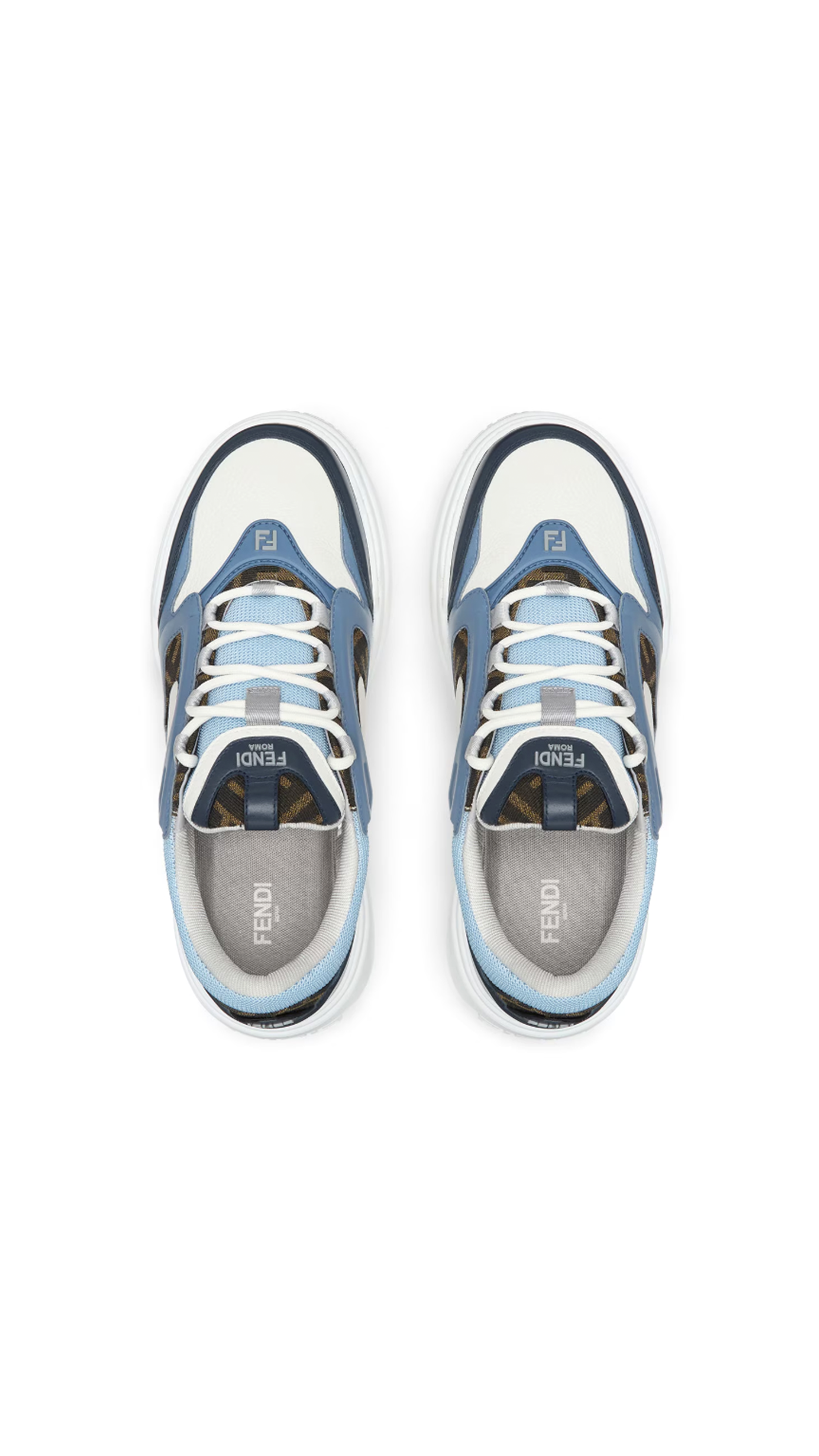 Fendi Force Sneakers - White/Blue