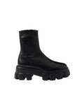 Monolith stretch nappa leather booties