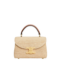 Teen Nino raffia shoulder bag with Triomphe Logo