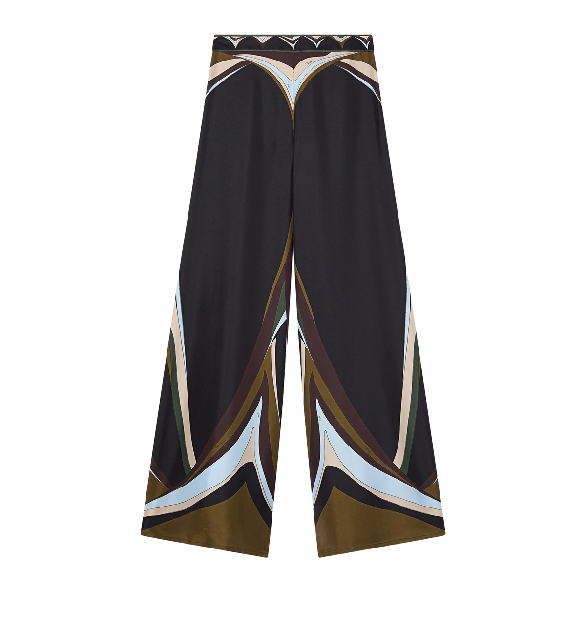 Fari Print Silk Palazzo Pants