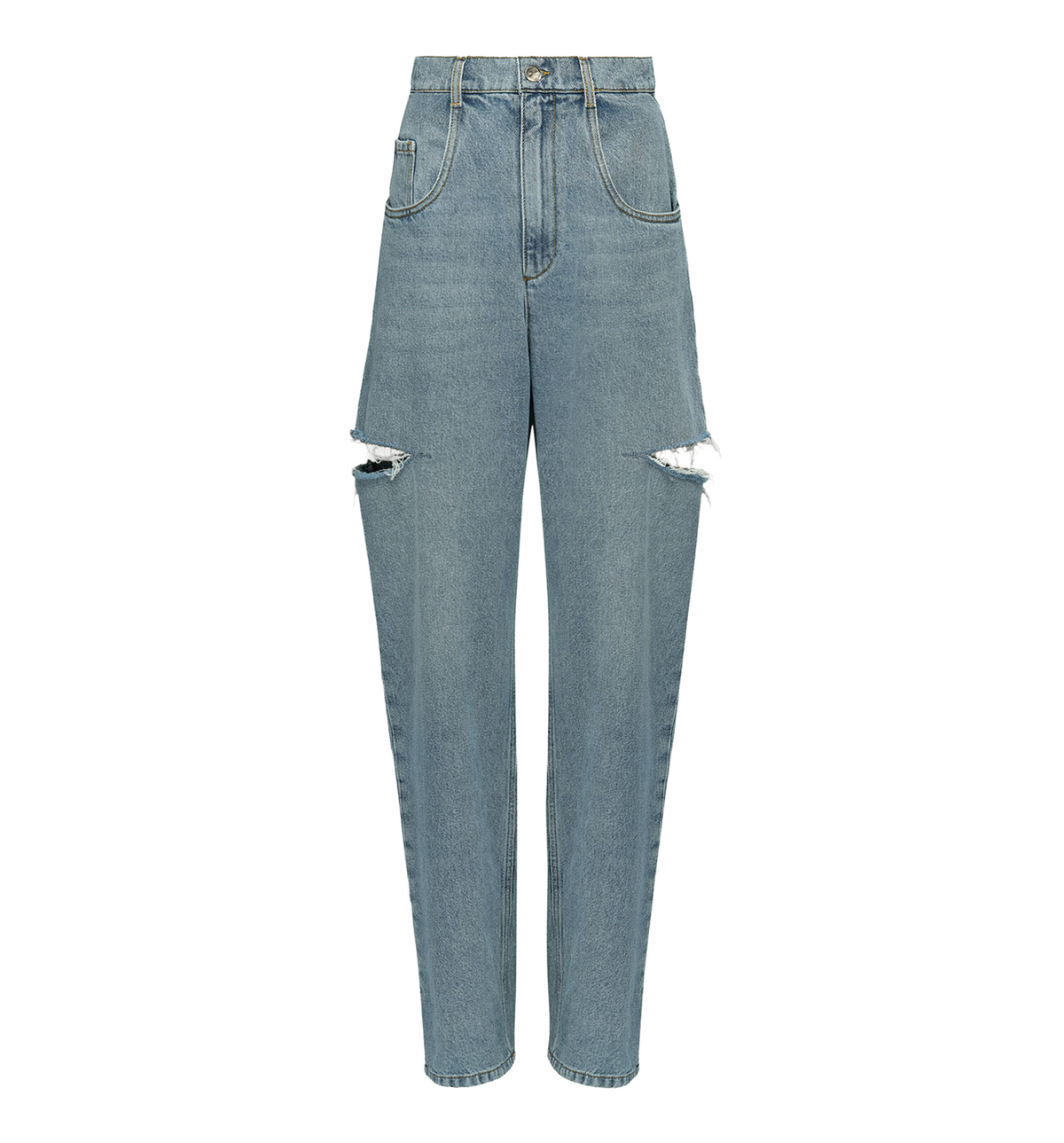 Denim jeans with slash details