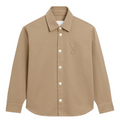 Beige Cotton Knitted Ami De Coeur Overshirt
