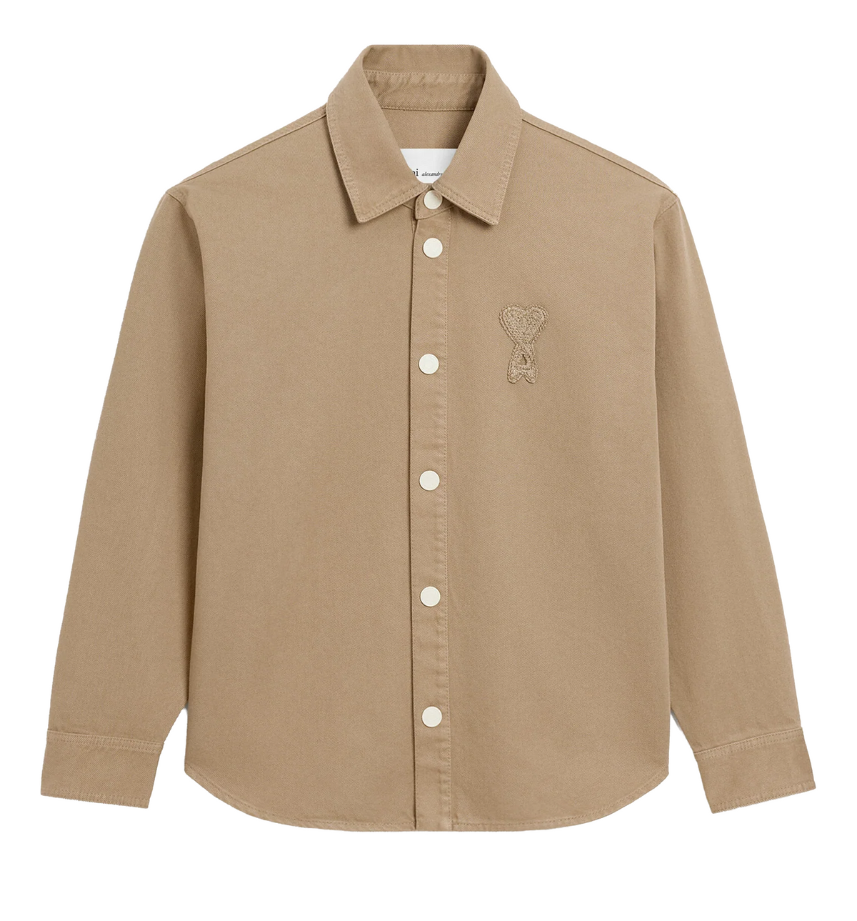 Beige Cotton Knitted Ami De Coeur Overshirt