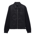 Wool and Re-Nylon gabardine cardigan