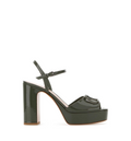 115mm VLogo Signature Patent Leather Platform Sandals