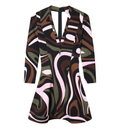 Marmo Print Compact Jersey Dress