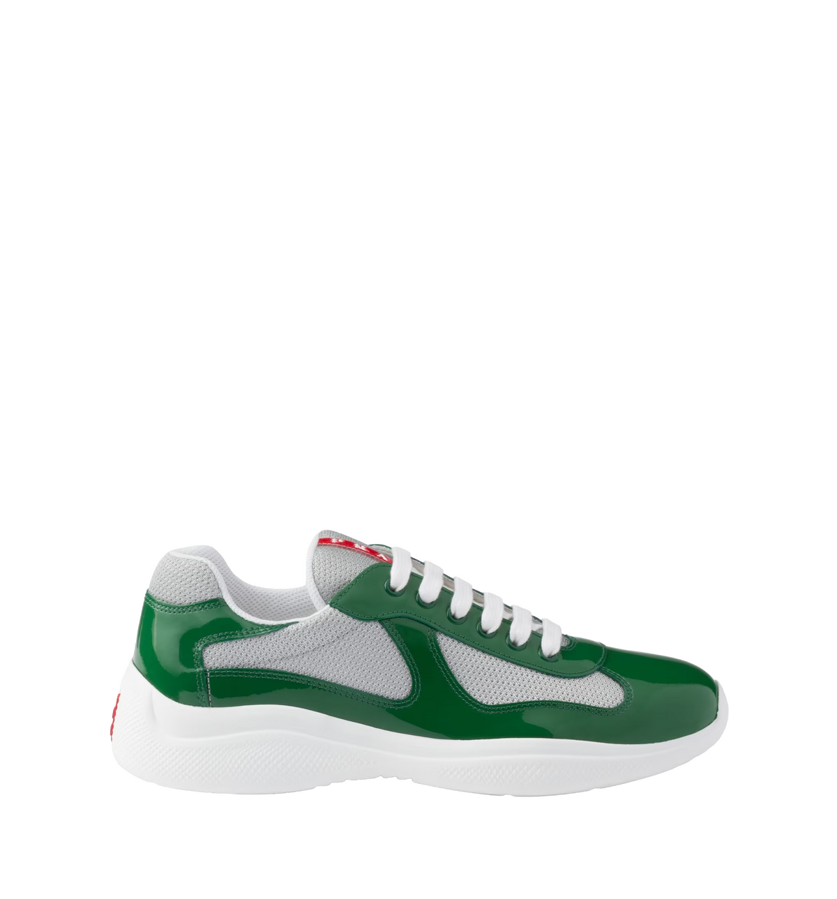 Patent leather and technical fabric Prada America's Cup sneakers