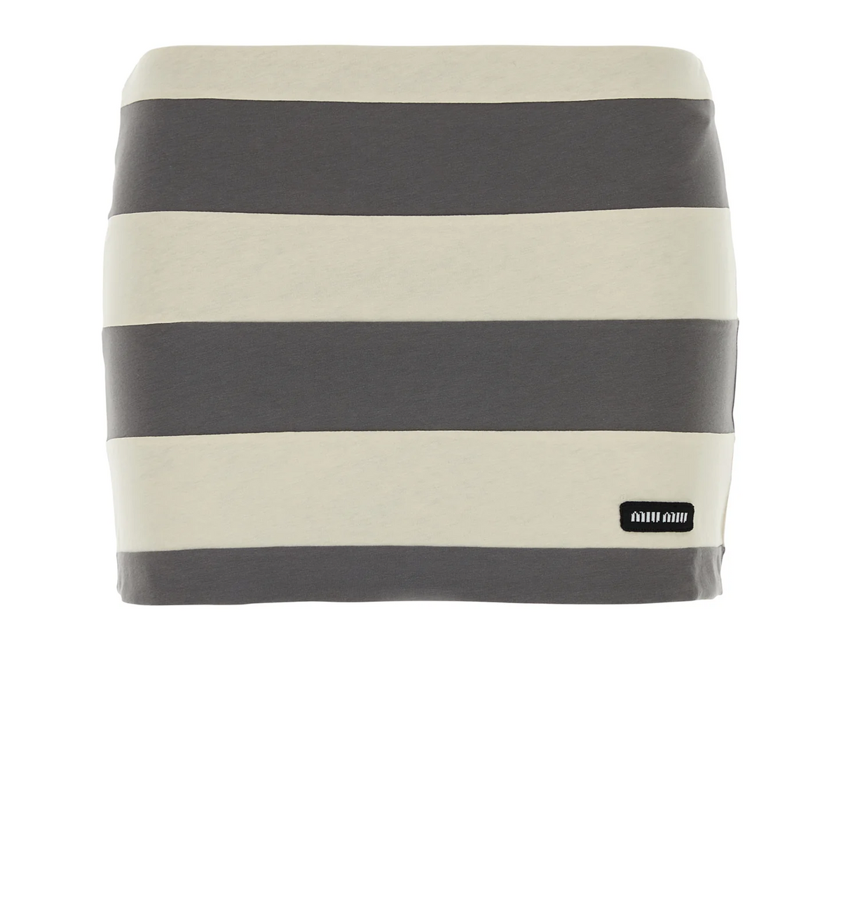 Embroidered cotton mini skirt