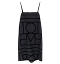 Short silk dress with all-over monogram