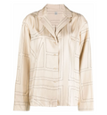 Monogram silk pj top ivory