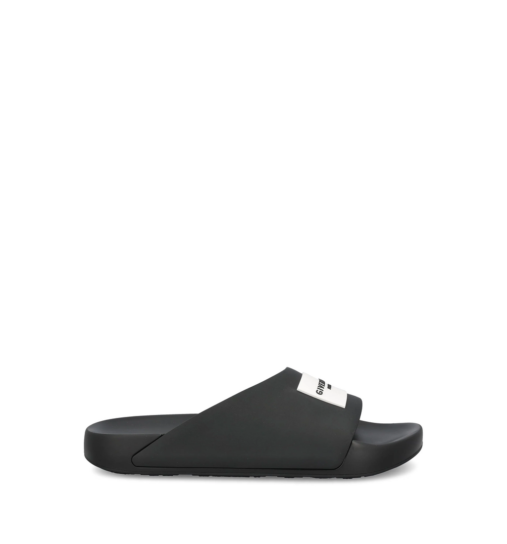 Label Flat Mules In Rubber