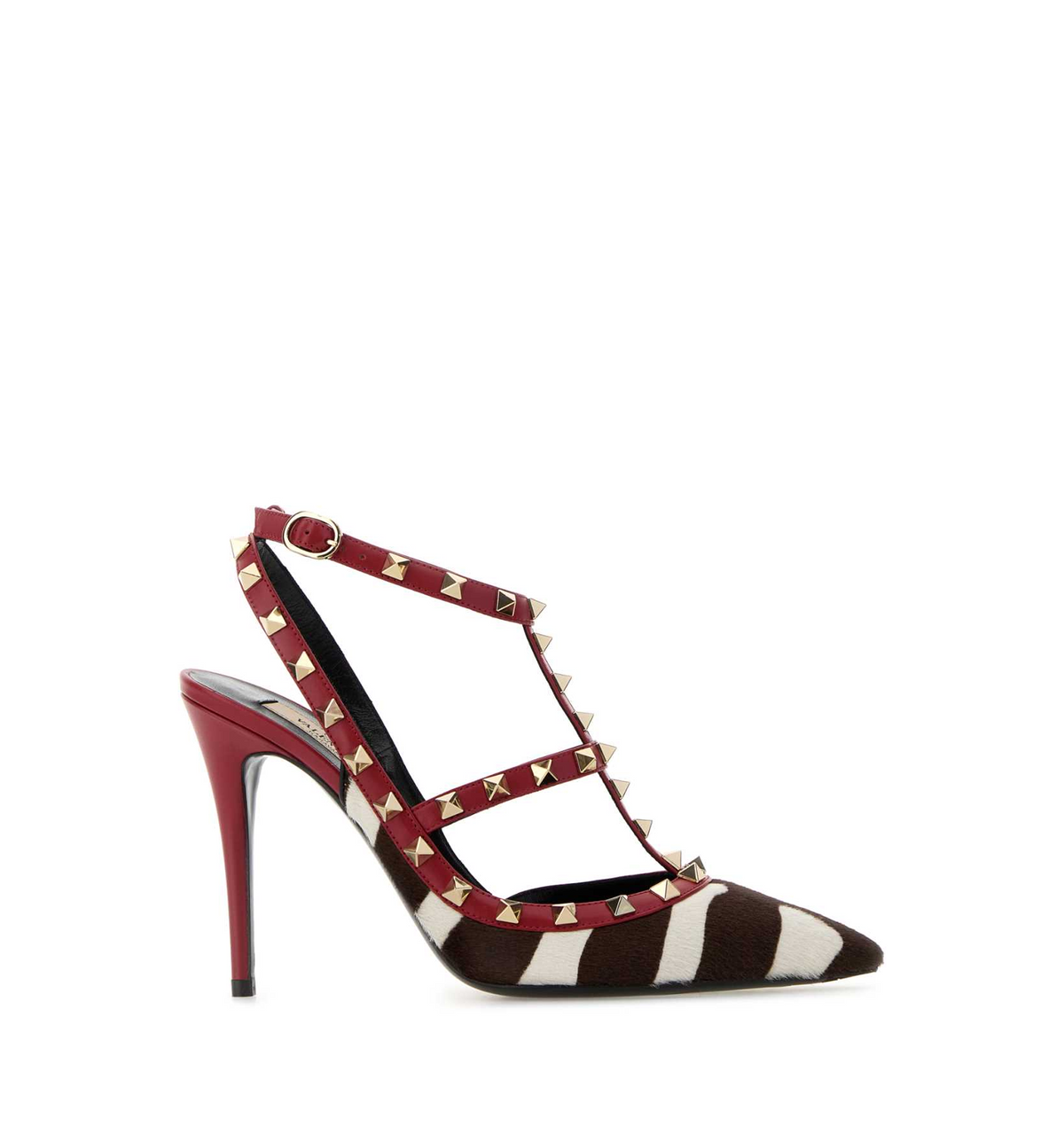 Rockstud` Ankle Strap Pumps