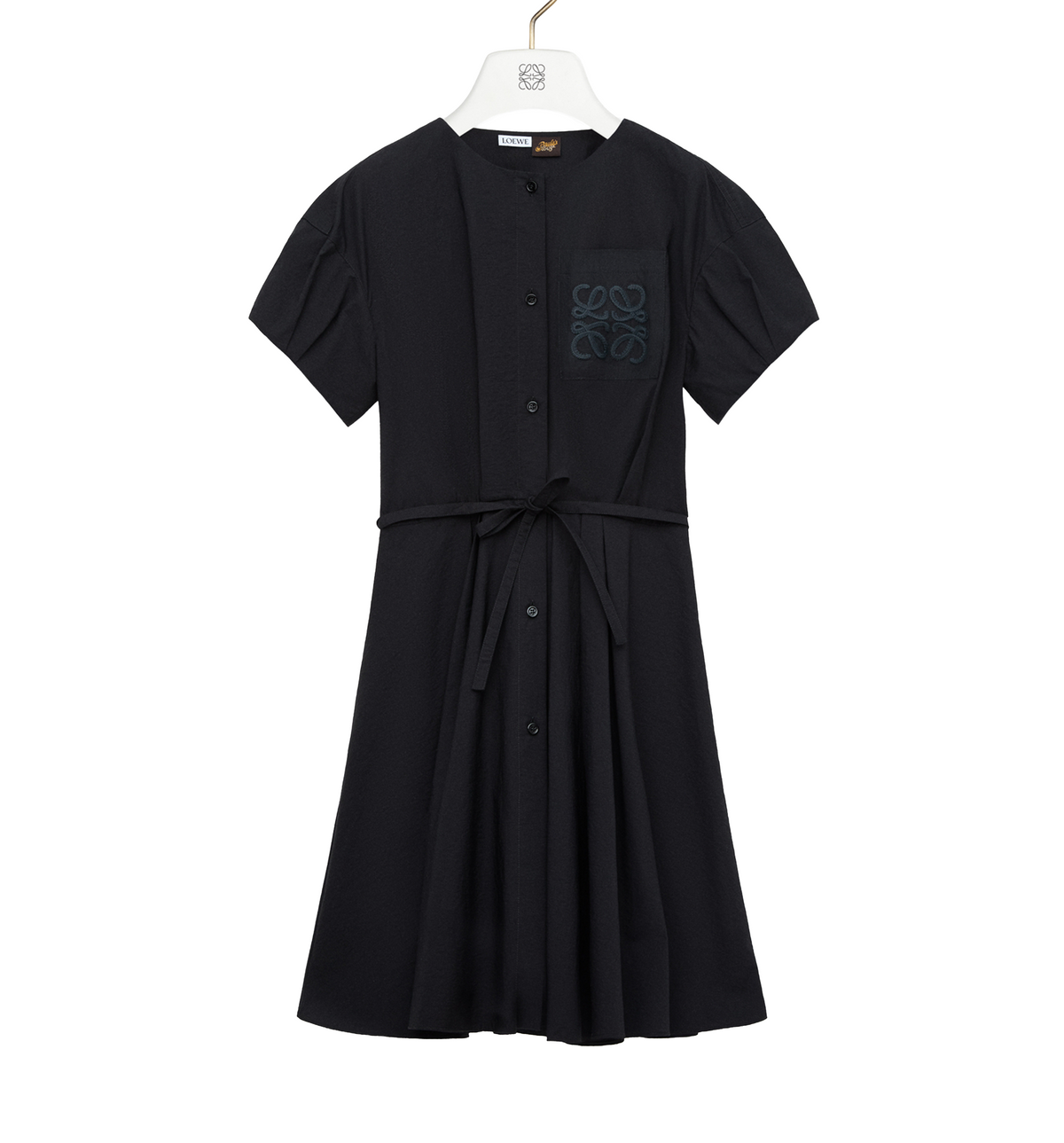 Shirt dress in cotton blend