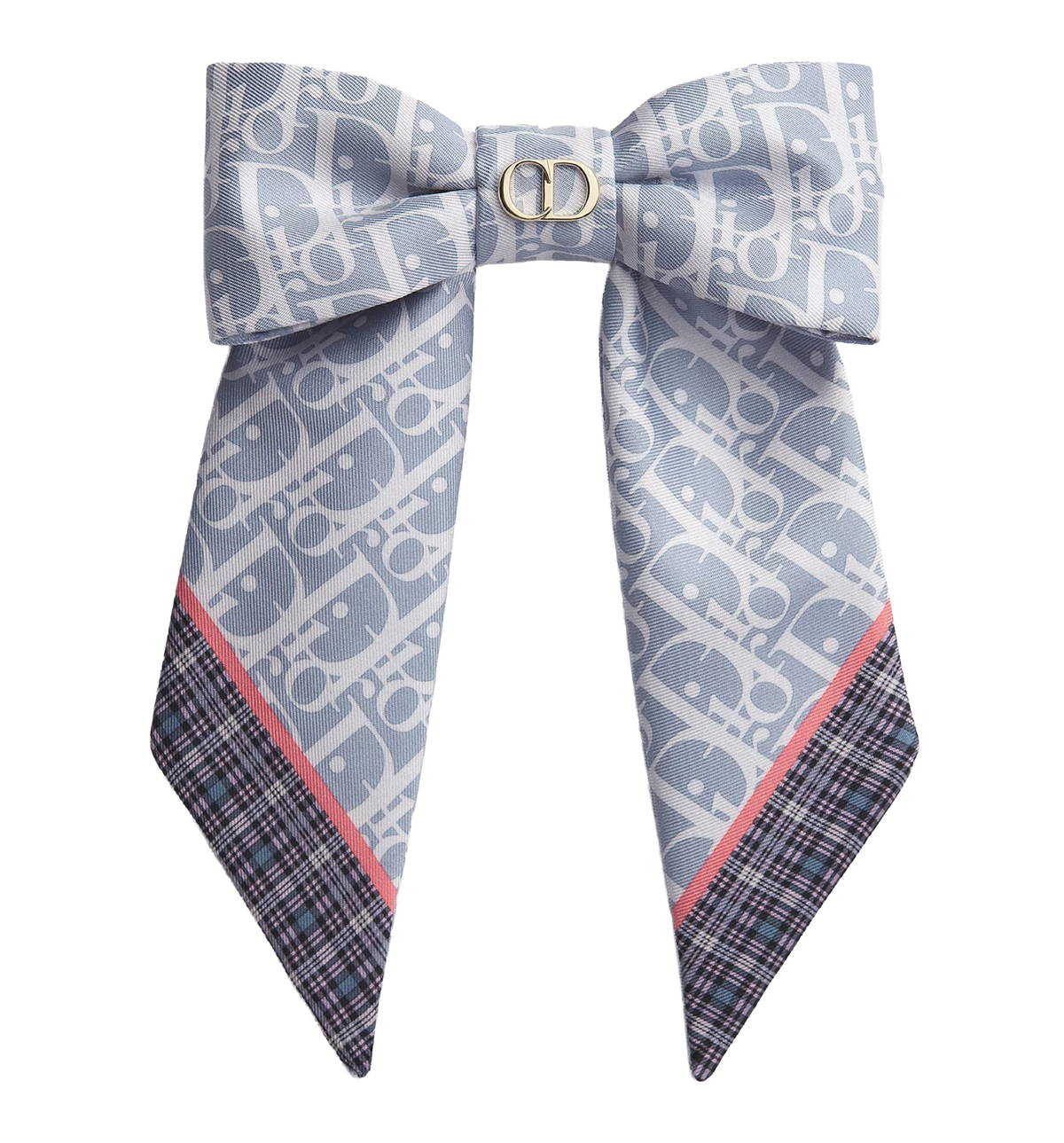 Large Dior Infini Tartan Dior Twist Bow