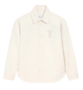 White Cotton Knitted Ami De Coeur Overshirt