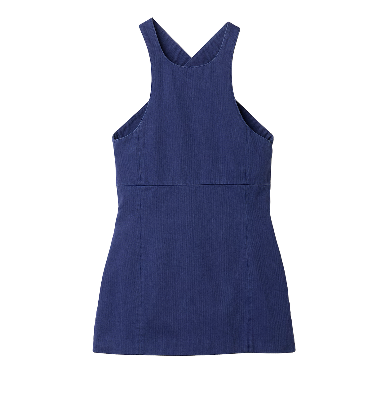Garment-dyed gabardine mini-dress