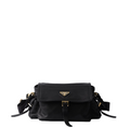 Explore medium nappa leather shoulder bag with flap