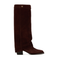 Burgundy suede Minerva boots