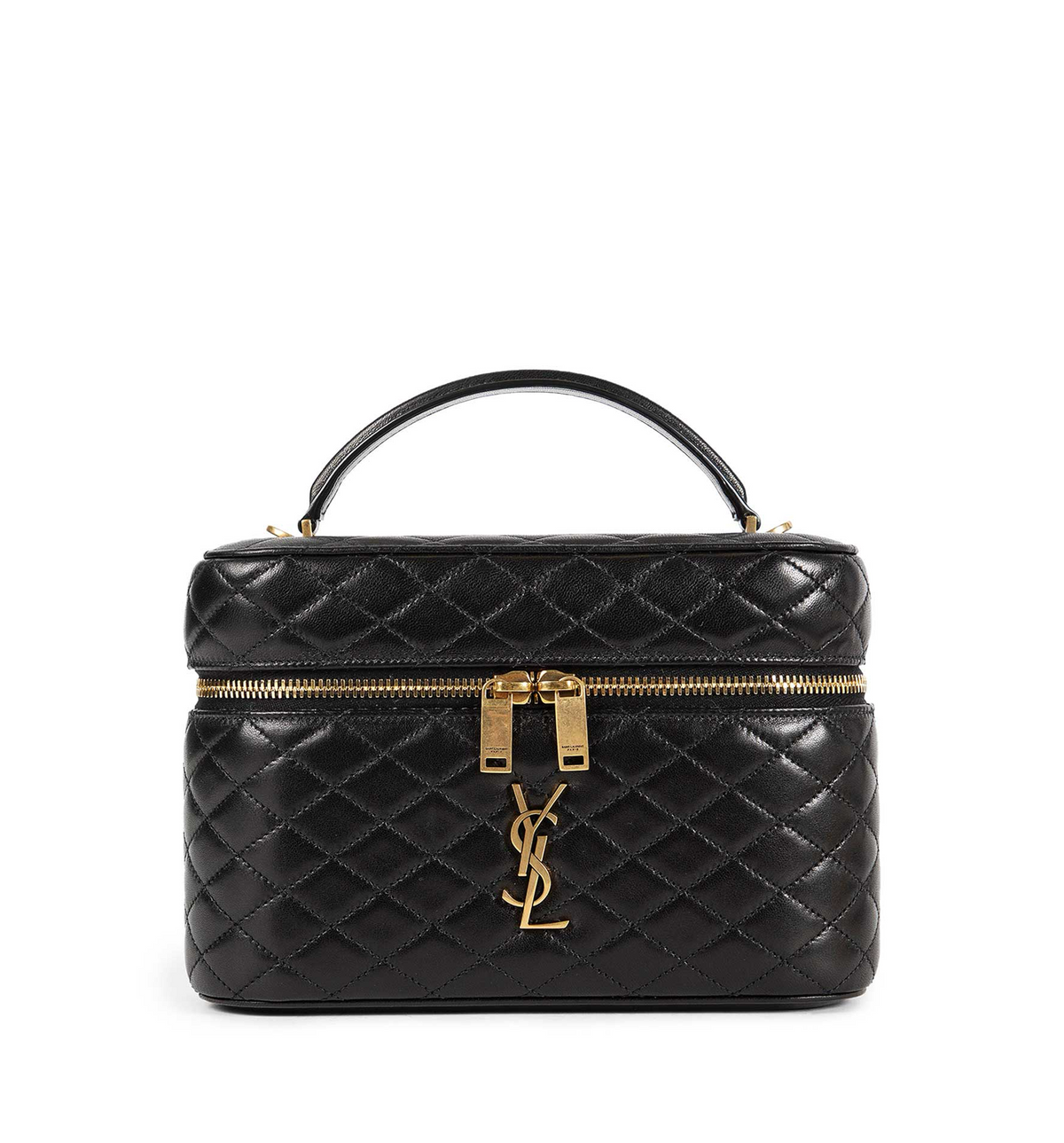 Black leather large Vanity Gaby handbag