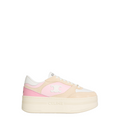 "Block" leather wedge sneakers