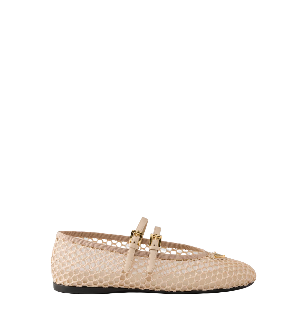 Mesh fabric ballerinas