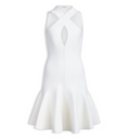 Cross-front Knit Dress